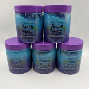 5 Onyx Bathhouse Beach Vacay Foaming Body Scrub w/ Coconut Oil 14 oz Jars